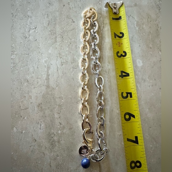 Jane Win RARE Two Tone Chunky Link Chain Necklace - Picture 5 of 7